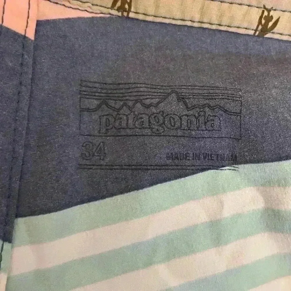 Patagonia Stretch Wavefarer Board Shorts Multicolor Men's Sz 34 Surfing Beach